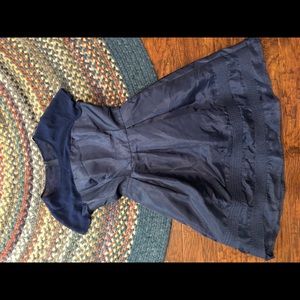 Geode a-line navy dress